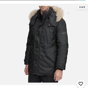 Marc New York Black Lafayette Parka with Removable Fur Hood - Size XXL